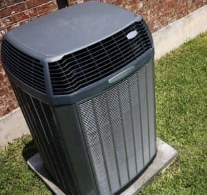 air conditioner next to house