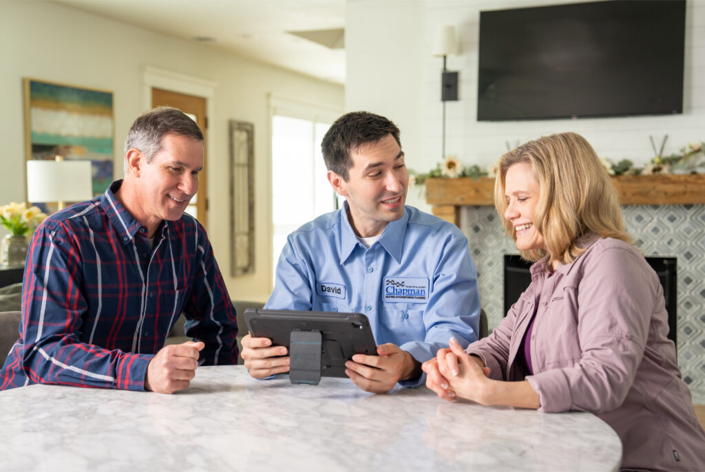 emergency furnace repair consulting with Chapman technician