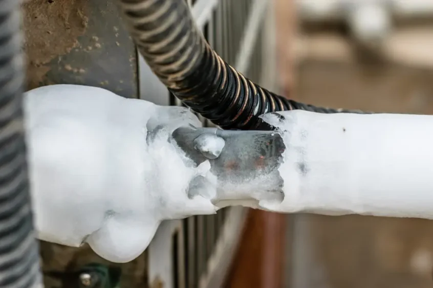 ac cooling pipes frozen during the summer